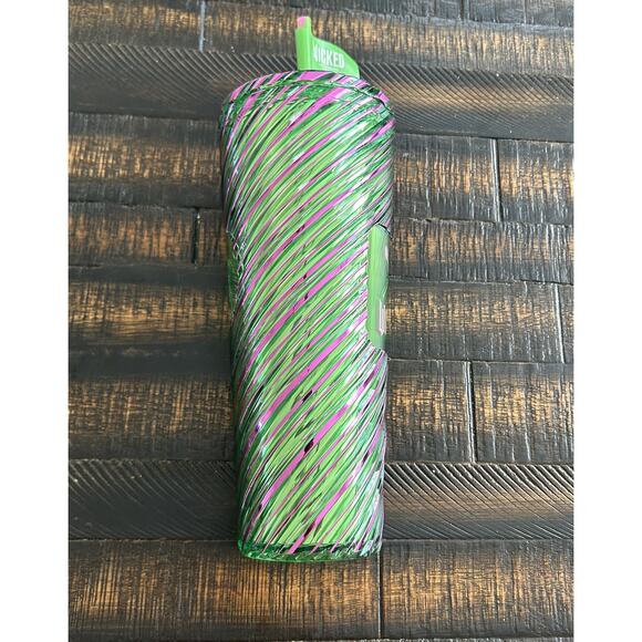 NEW! Starbucks Wicked Pink & Green Swirl 24 oz Tumbler with Straw - Picture 6 of 11